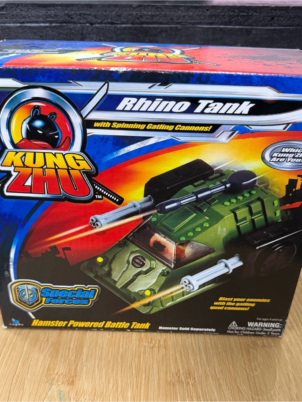 Kung Zhu Rhino Tank with spinning Gatling cannons #kungzhu #toys